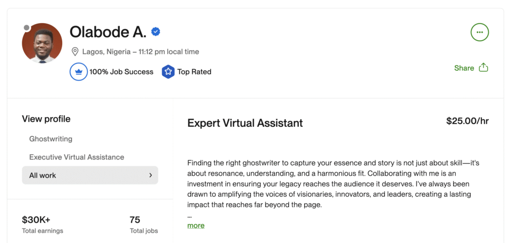 online remote job upwork in nigeria